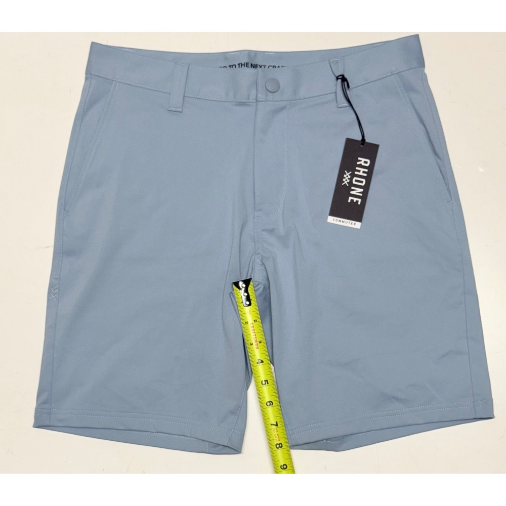 Rhone Men 30 Commuter 9" Short Heron Blue Flex-Knit Performance‎ 100273-040 NEW